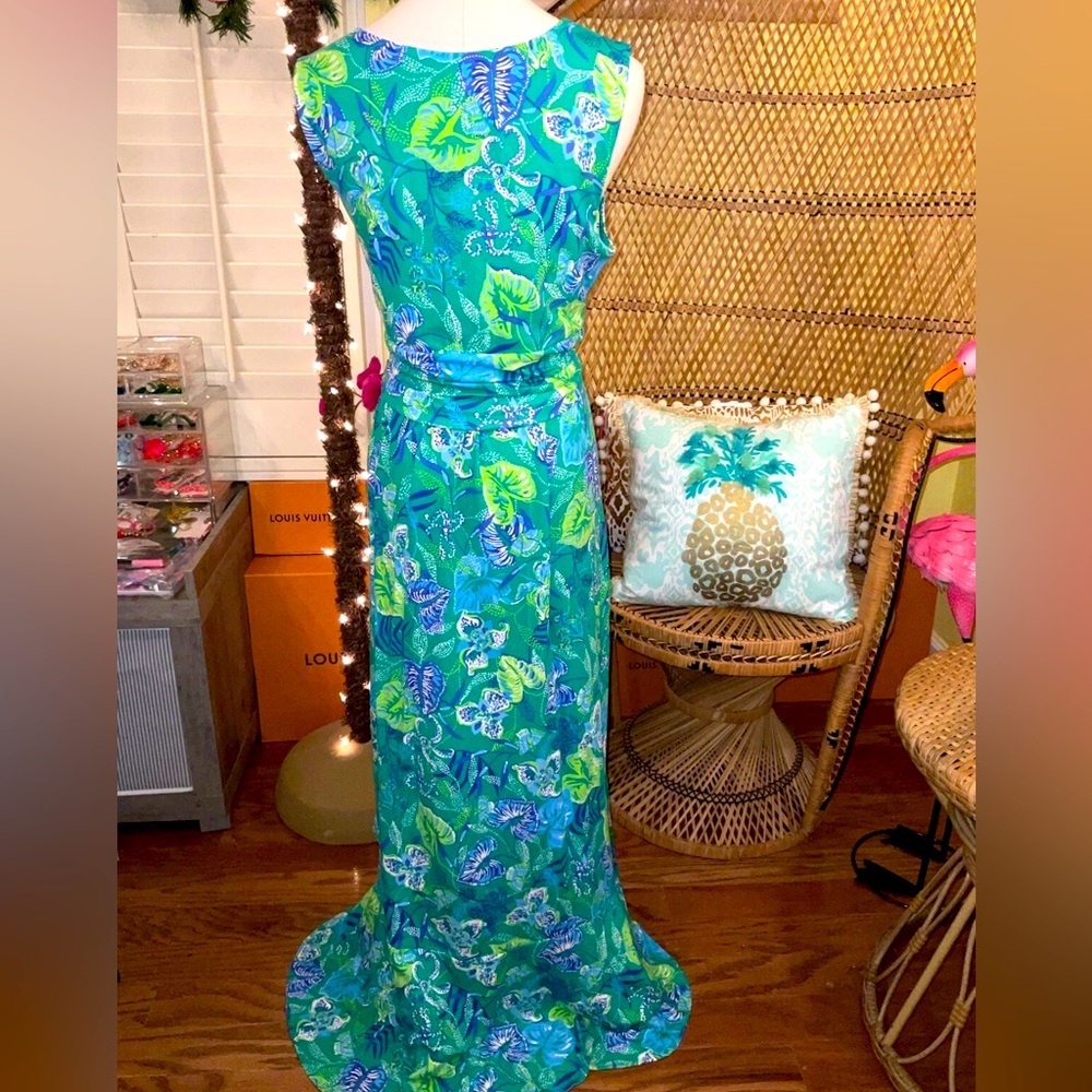Lilly Pulitzer NWT Moana Maxi Dress In A Flutter Size L - Picture 9 of 9